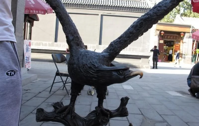 34 китайская художественная скульптура из чистой бронзы медная летучая мышь Орел