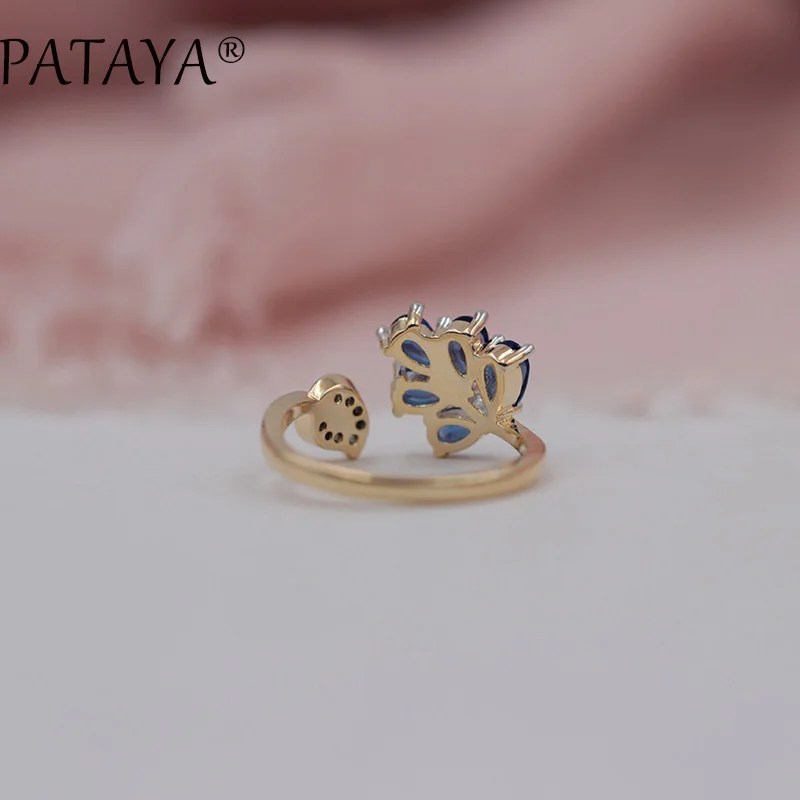 Женское Открытое кольцо PATAYA в форме капли воды из натурального циркония ААА 585