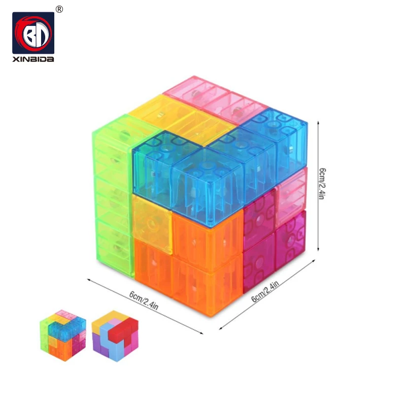 Обучающая игрушка головоломка 3d игра Магнитный магический куб для развития мозга детей