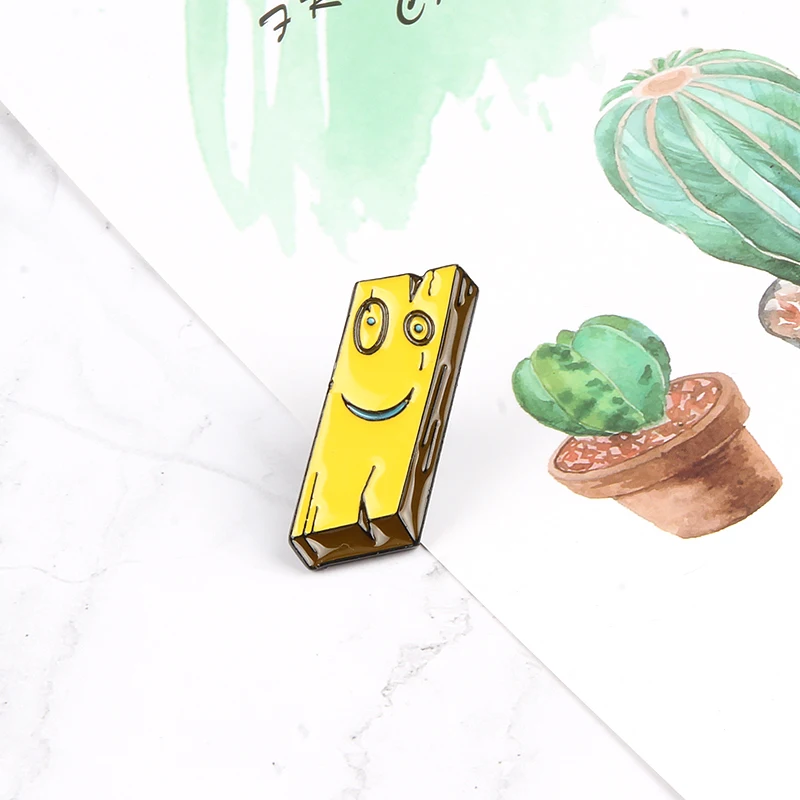 Забавная брошь на булавке с изображением деревянной доски Ed Edd &amp Eddy джинсовое