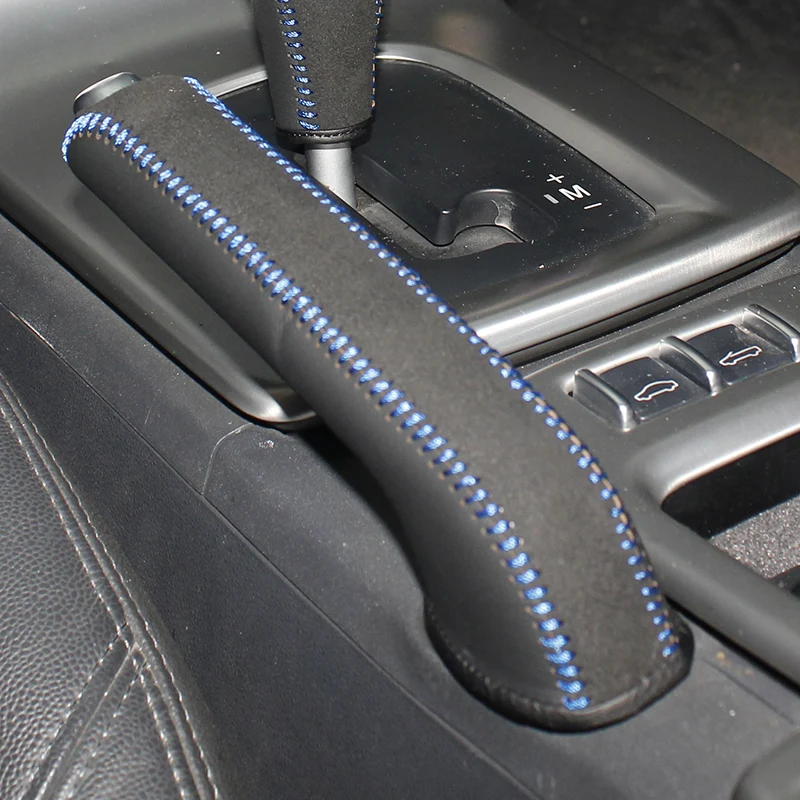 Ручки ручного тормоза из натуральной кожи для Volvo C70 чехол аксессуары автомобиля