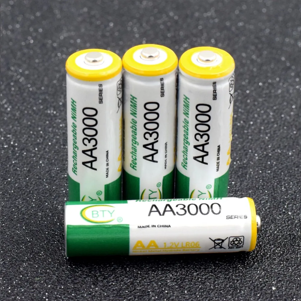 AA Аккумуляторная батарея большой мощности высокой плотности 3000mAh перезаряжаемые