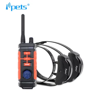 For 2 Dogs Ipets PET616 800 м перезаряжаемый и водонепроницаемый Вибрационный Электрический ошейник для дрессировки собак/ударный ошейник/электрический ошейник для собак - Цвет: For 2 Dogs