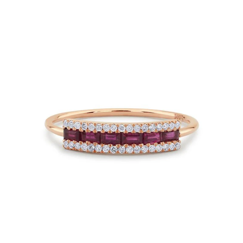 Fashion Cubic Zirconia Engagement Wedding Finger Rings For Lover Jewelry Gold Color White Red CZ Zircon Stone Women | Украшения и
