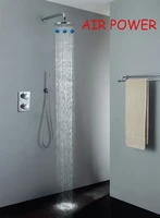 thermostat shower faucet valve air drop rainfall shower head chrome rainfall bathroom bath shower faucets