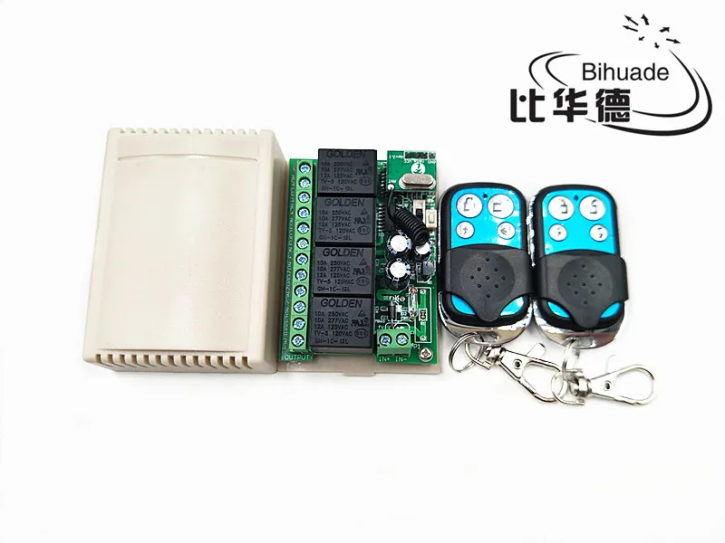 433 МГц Универсальный беспроводной пульт дистанционного управления AC 12 В 4CH