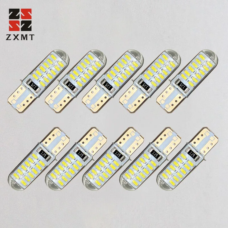 ZXMT 10 шт. T10 LED 194 W5W 24 светодиода CANBUS 3014SMD безотказный автомобильный боковой