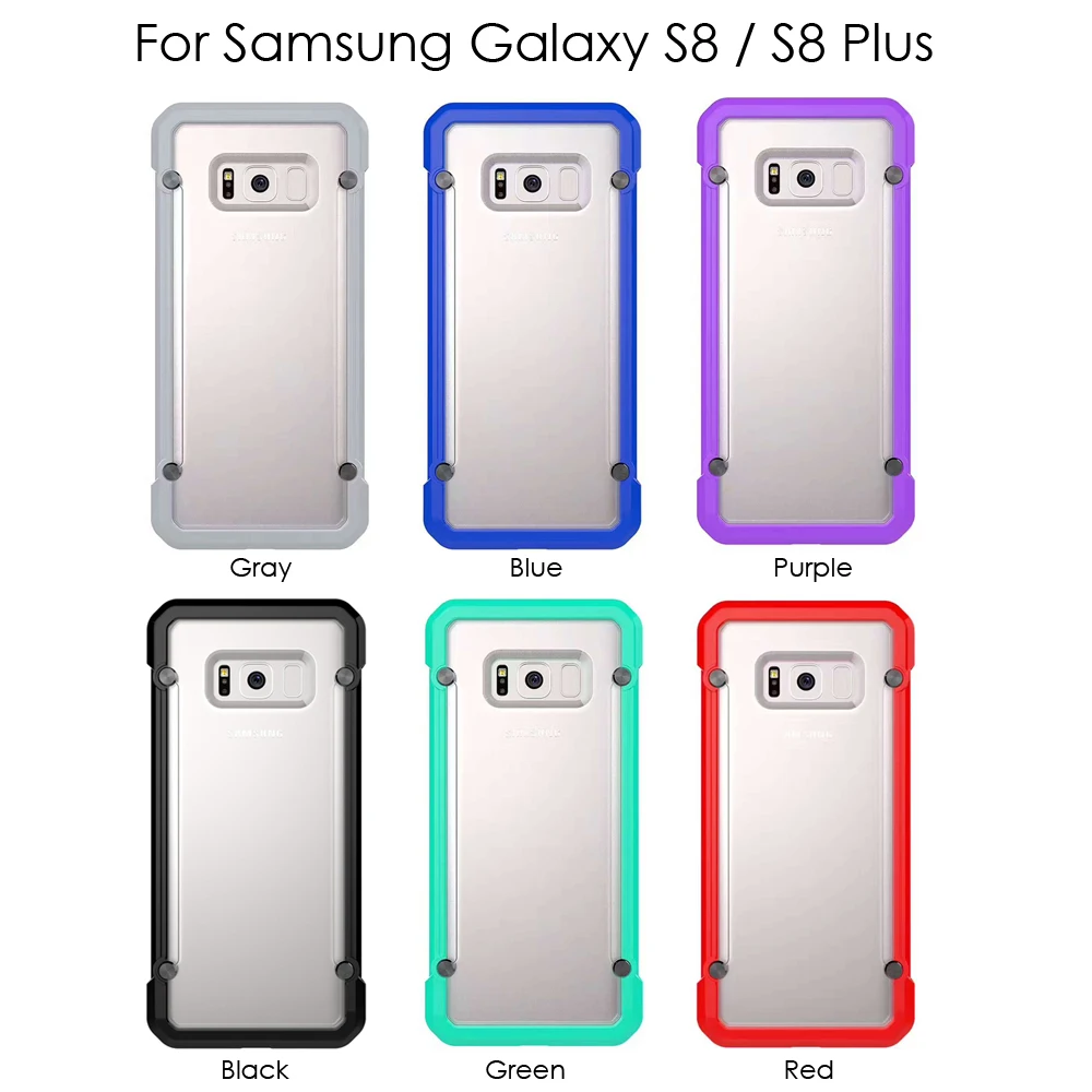 Противоударный Прозрачный чехол для Samsung Galaxy S7 Edge S8 Plus Примечание 8 силиконовый