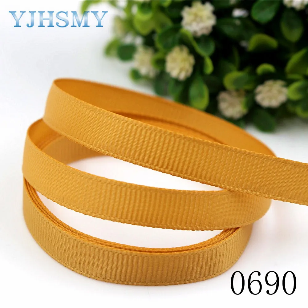 YJHSMY 177172 10 мм ярдов однотонные ленты термопечать grosgrain Свадебные аксессуары DIY