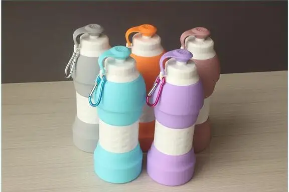 580ML Portable Sport Water Bottle Silicone Outdoor Travel Drinking Collapsible Folding Coffee Tea Cup Drink 50P97 | Дом и сад