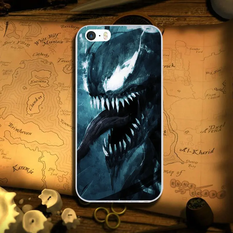 Venom Carnage Art Чехлы для мобильных телефонов аксессуары чехол мягкий TPU iPhone 8 7 6 S Plus X XR