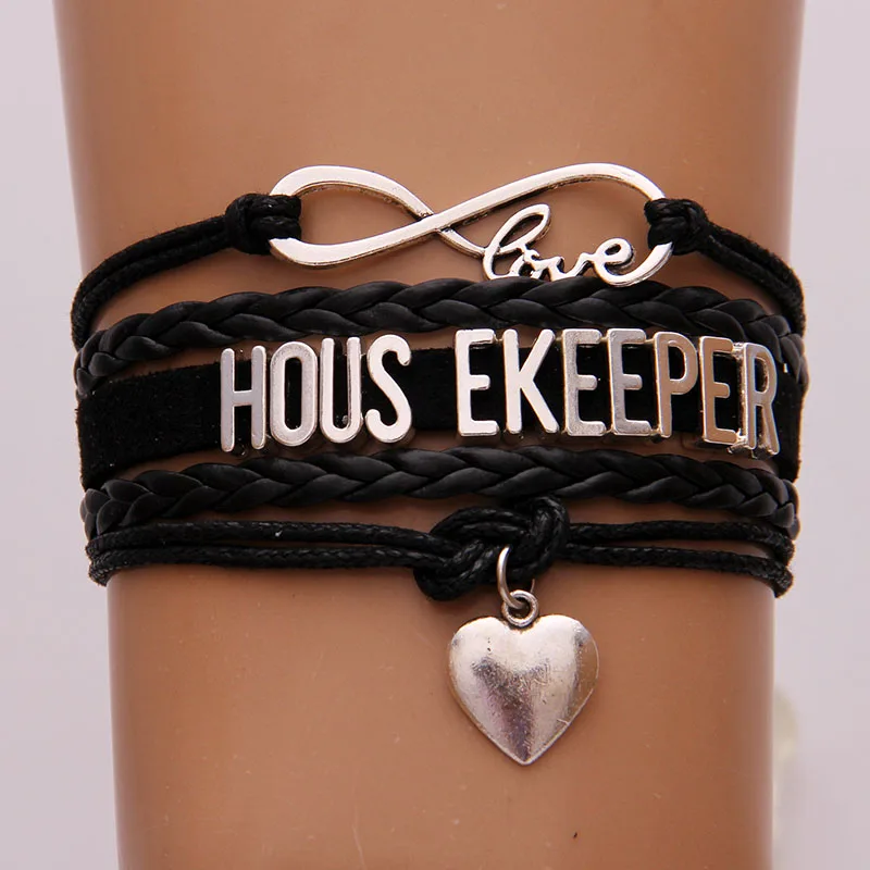 Прямая поставка Бесконечность любовь ключница браслеты обертывание Веревка