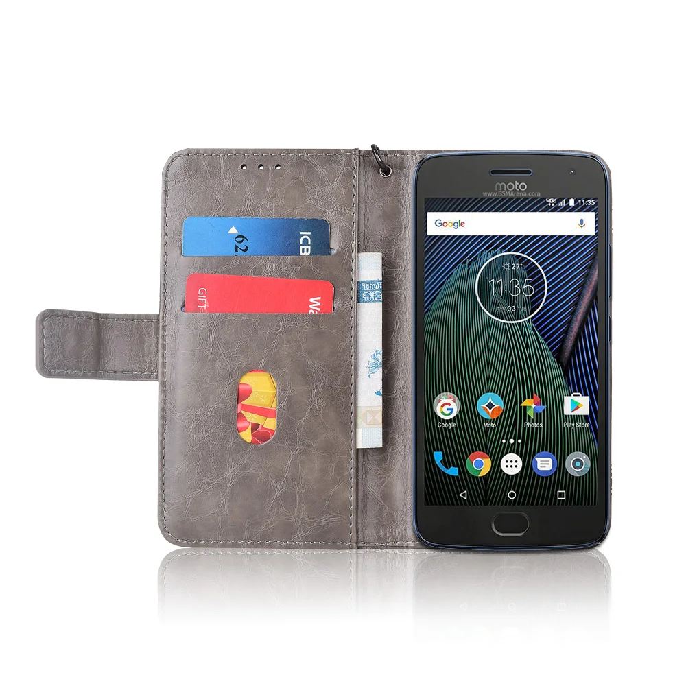 Кожаный чехол книжка для Motorola Moto G5S Plus Fundas с цветочным принтом 100% специальный