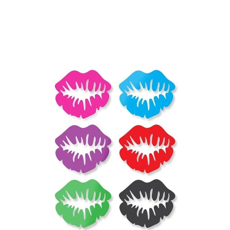 Губная помада KISS силиконовые маркеры для напитков/подвеска вина набор из 6