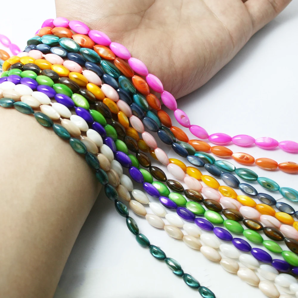 Бусины смешанных цветов для женщин большой выбор бусины в виде ракушек и швабры