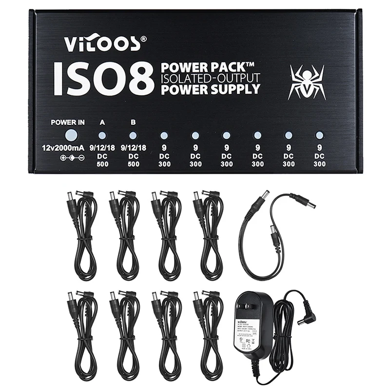 Vitoos Iso8 гитарные интегрированные эффекты компактный размер источник питания