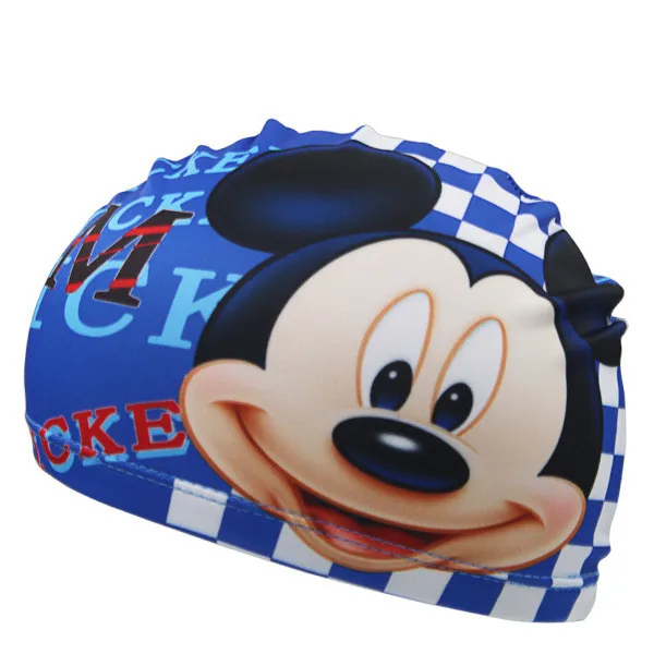 Красный New Cute Cartoon Print Swimming Caps for Children Kids Polyster Pool Swim Caps for Long Hairs Swim Hat Bathing Caps for Baby - Цвет: Красный