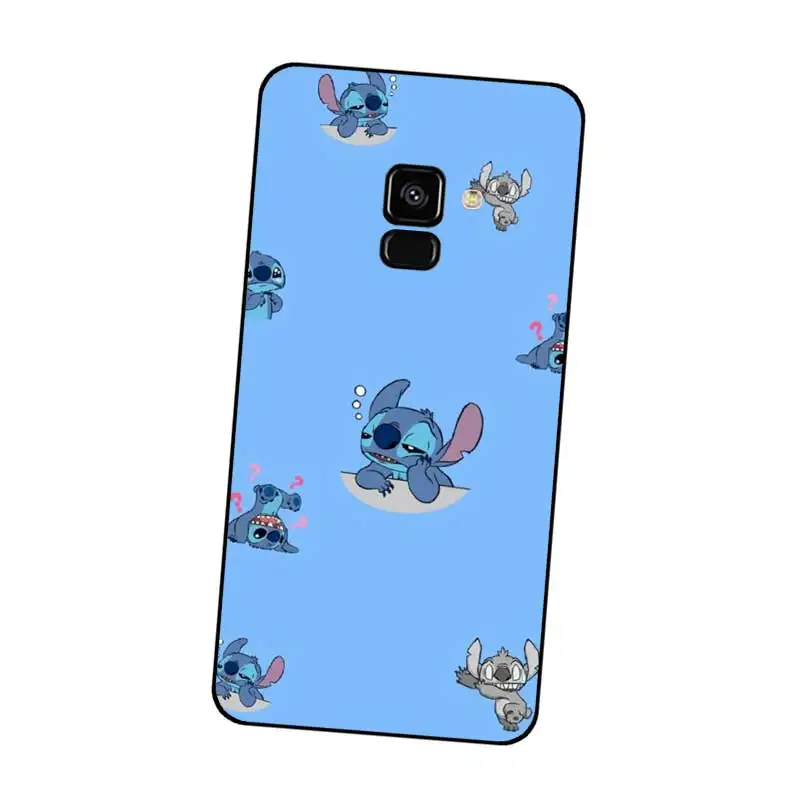 P210 Stitch Cartoon Black Silicone Case Cover For Samsung Galaxy J2 J3 J4 J5 J6 J7 J8 Pro Plus Prime 2018 2017 |