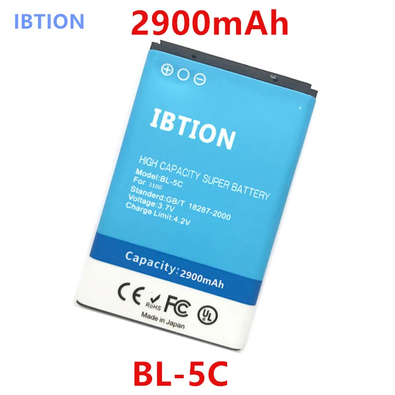 2900 мАч BL-5C/BL 5C высокое Ёмкость Батарея для Nokia 5130 XpressMusic 6230i