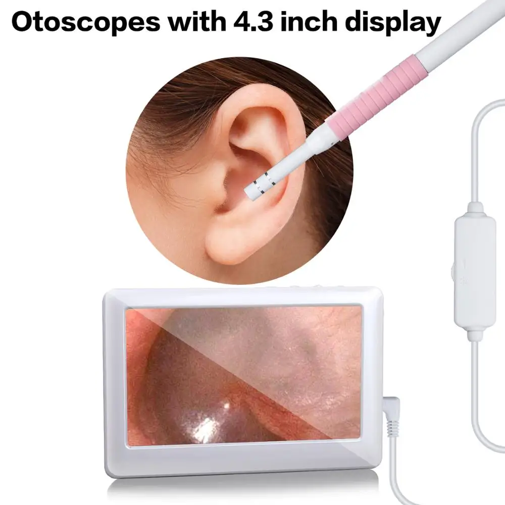 Визуальная Ушная Очищающая ложка Otoscope 5 мм объектив 6 светодиодный эндоскоп с 4