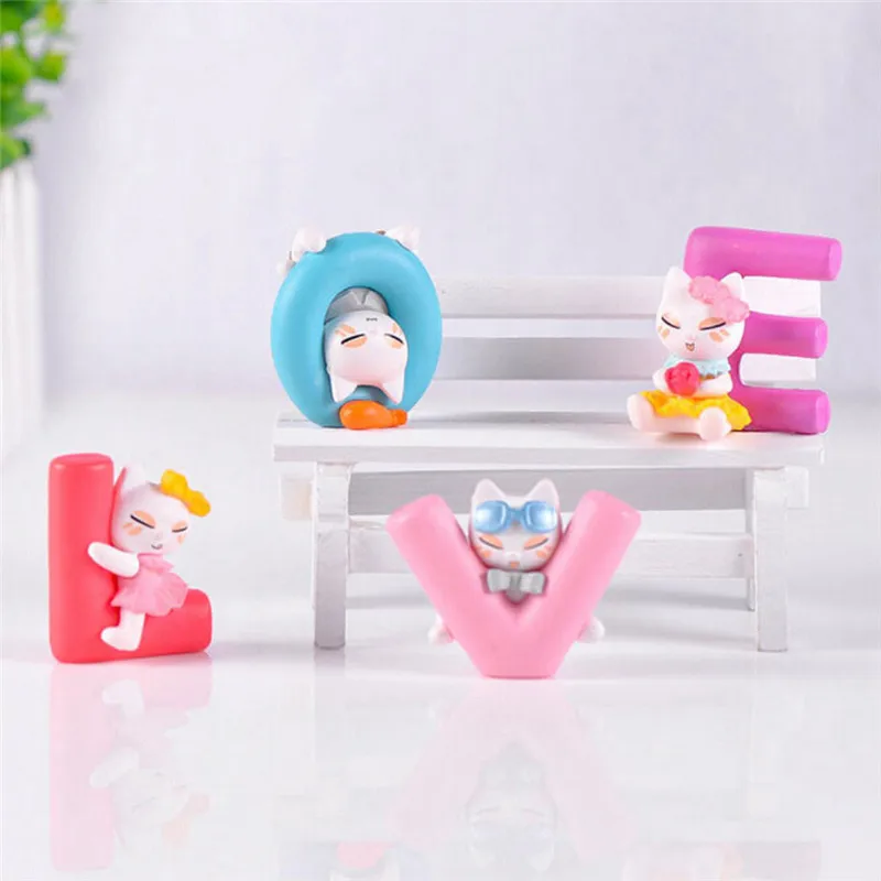 4 шт. миниатюрные фигурки в виде кошки | Дом и сад