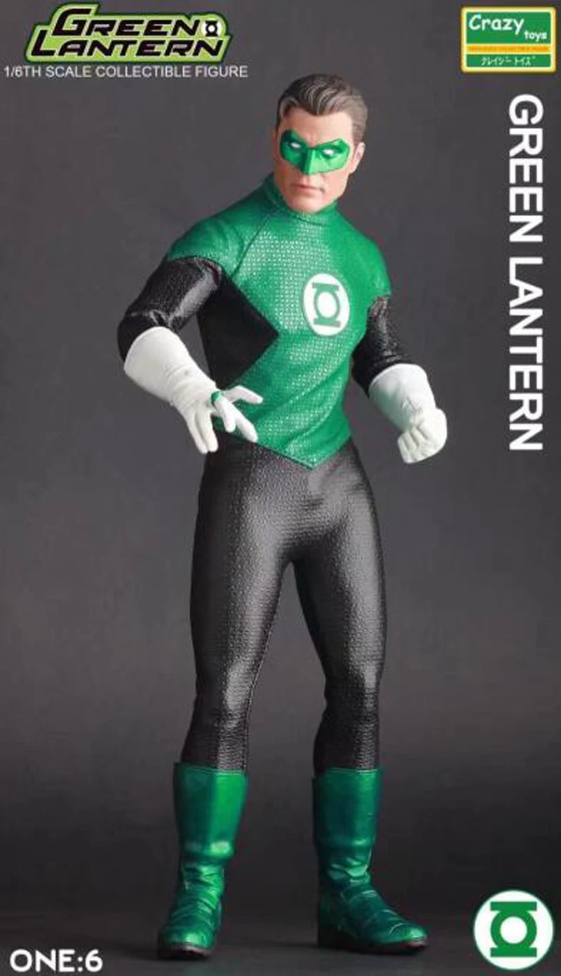 Сумасшедшие игрушки 1:6 Зеленый Фонарь вариант BJD ПВХ фигурка Параллакс Hal