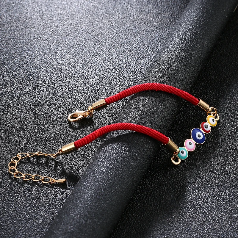 Классический Модный женский браслет со злыми глазами мужской ручной вязки с