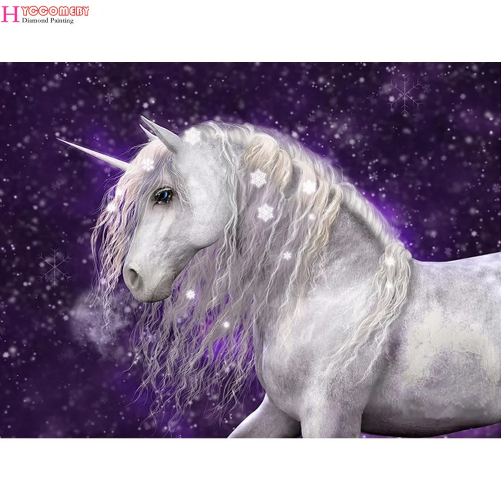 

5D DIY full Square / Round Drill diamond painting cross stitch Cartoon beautiful unicorn Rhinestone embroidery Home Mosaic decor