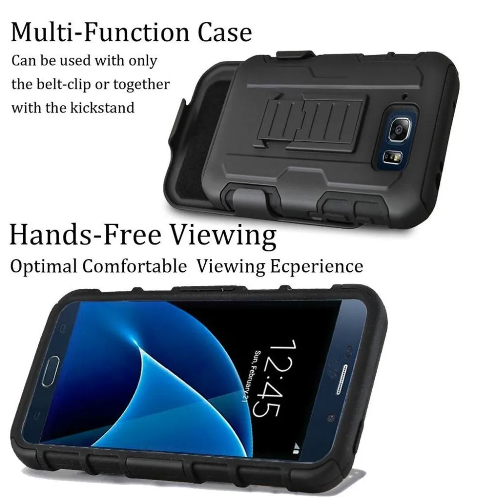 Для samsung Galaxy S4/S5/S6/S7/S8/S9/S10 Plus Note3 4 5 8 9 10 прочная кобура Зажим для ремня чехол подставка защитный чехол