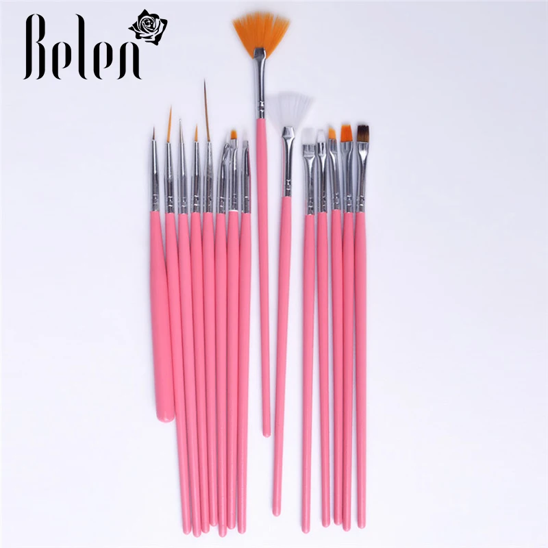 Belen 15 шт. набор щетка для маникюра Diy Дизайн Живопись Раскрашивание кисть