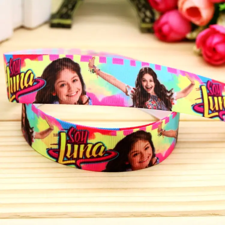 

7/8'' Free shipping printed grosgrain ribbon hair bow headwear party decoration wholesale OEM 22mm H5208