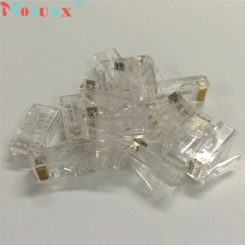 Заводская цена MOSUNX 10 шт. Cat5 Cat5e сетевой разъем rj45 металлический Кабель модульный