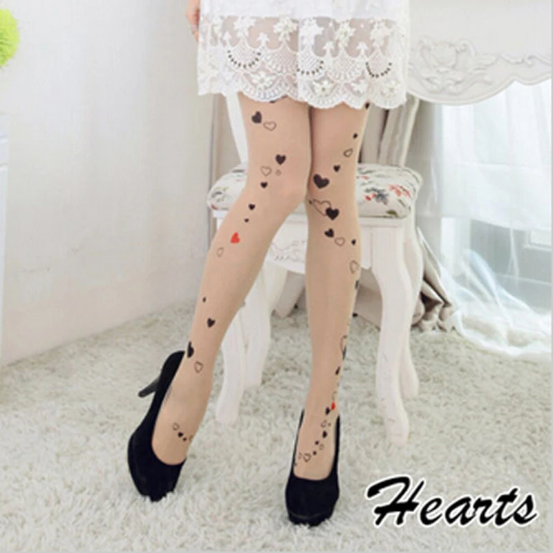 1 шт 18 Стиль выбор татуировки узор прозрачная ткань колготки Для женщин модные