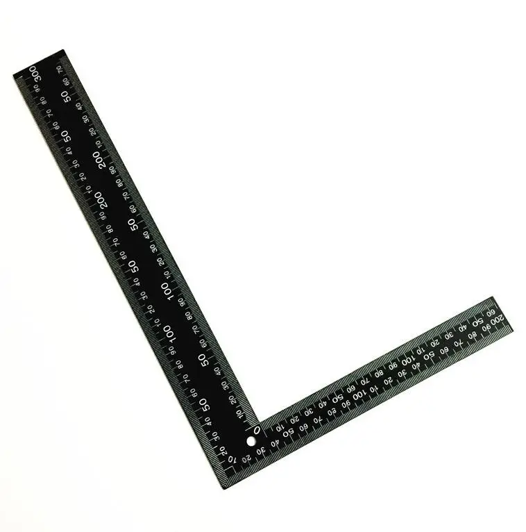 1pcs 1 шт. угловая линейка кроп-инструмент из воловьей кожи специальный тип угловая линейка инструменты выделенная Линейка 30*20 см дюймов и см шкала - Цвет: 1pcs