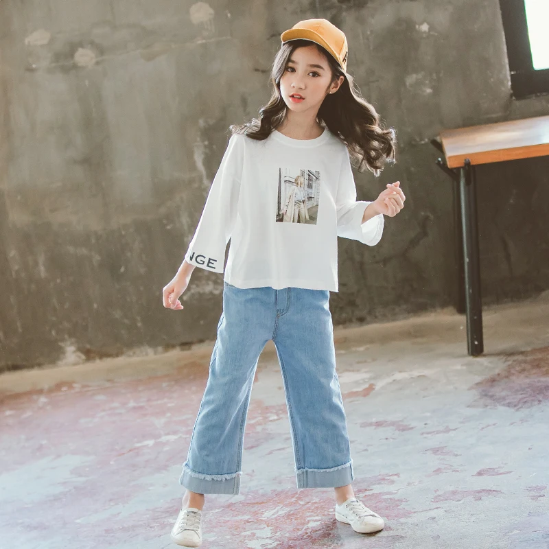 Детская одежда для девочек изысканные наряды комплекты осенней одежды модный