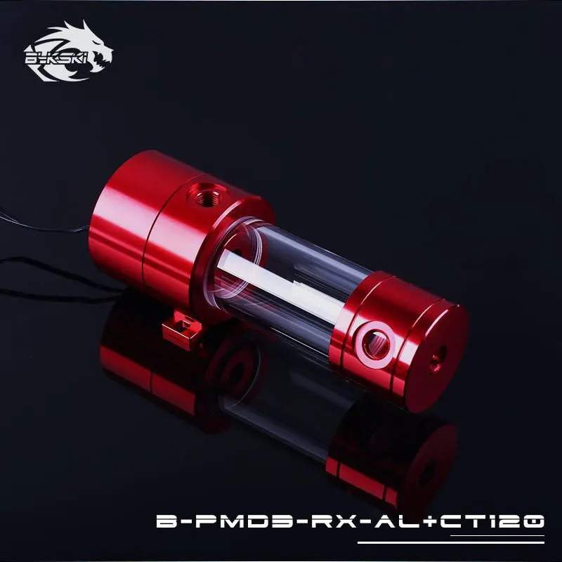 Bykski B-PMD3-RX-AL-CT, PWM DDC насосы с 120/170/230 мм резервуара, максимальный расход 600L/ч, Максимальный подъем 4 метра - Цвет лезвия: Red