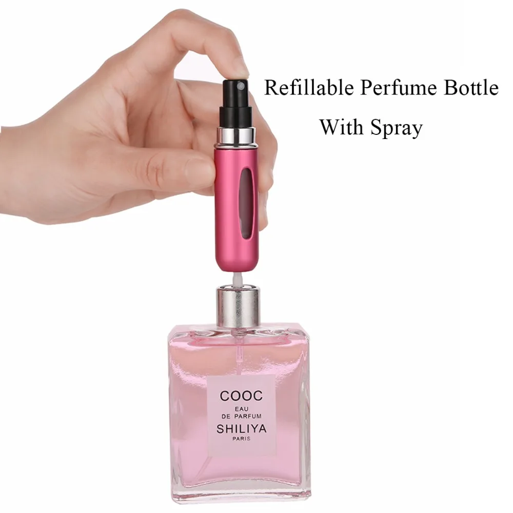 5ml Refillable Mini Perfume Spray Bottle Aluminum Atomizer Portable Travel Cosmetic Container Scent Pump | Красота и здоровье