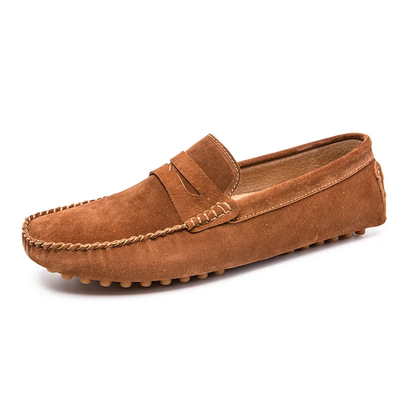 Brown 02 Loveontop новые мужские лоферы, Мокасины, Повседневная кожаная обувь Для мужчин коричневый вариант для слипоны Мокасины, обувь для вождения для мужчин комфорт - Цвет: Brown 02