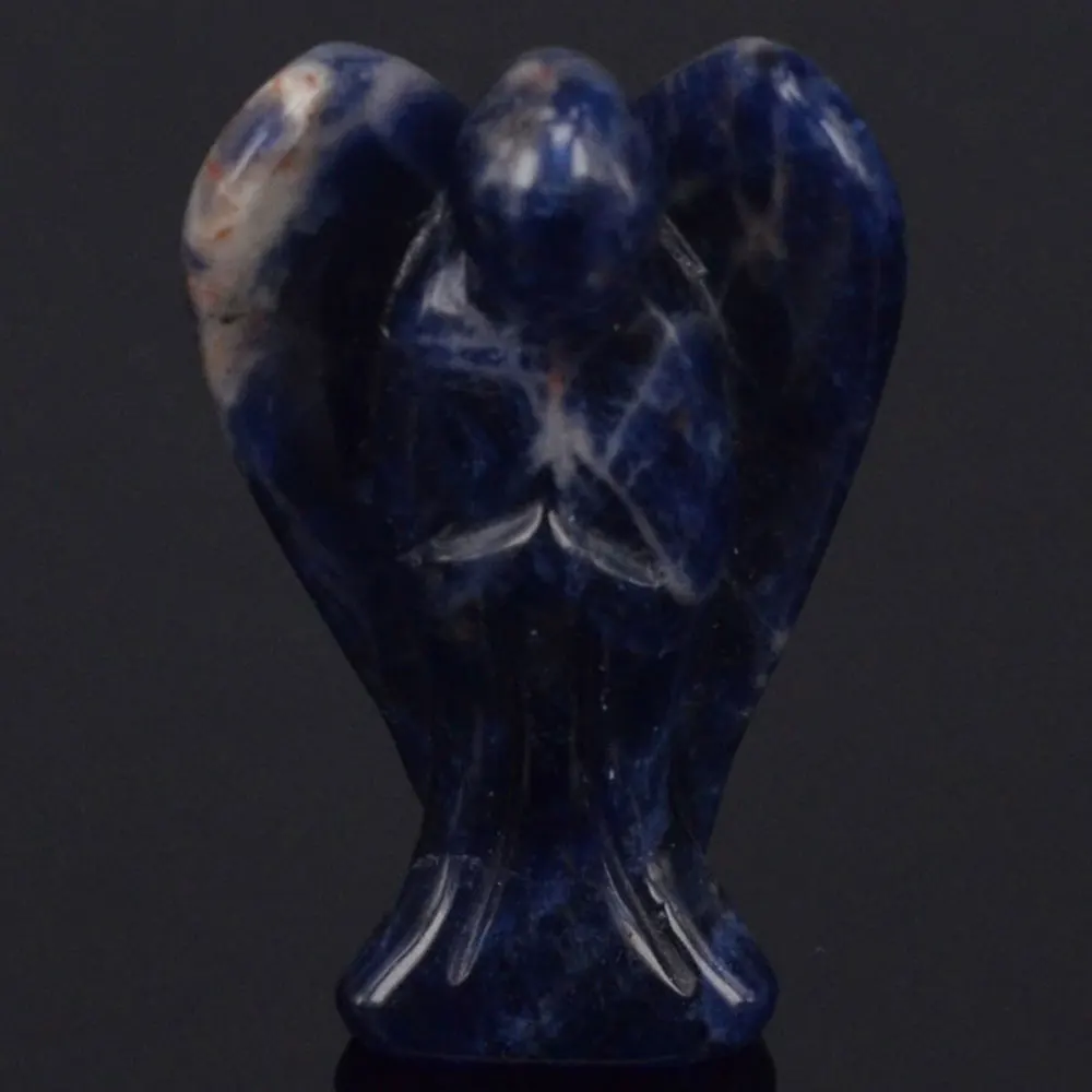 

1.5inch Blue Sodalite Gems Carving Angel Natural Crafts Stone Figurine Chakra Healing Reiki Stone