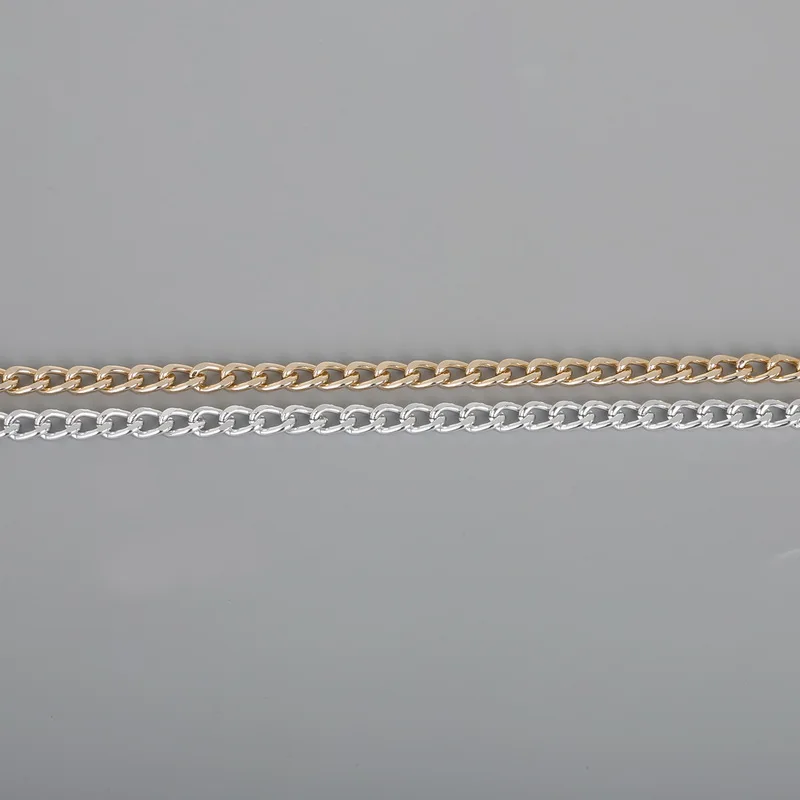 3 метра/лот 10x7мм Серебряная/Золотая Алюминиевая Цепочка Оптом для Изготовления Украшений Из DIY Материалов Находки