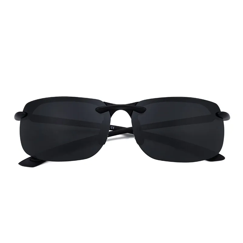 Matte Black Grey JM спортивные солнцезащитные очки для мужчин и женщин TR90 без оправы небьющаяся оправа для бега, рыбалки, бейсбола, вождения - Цвет линз: Matte Black Grey