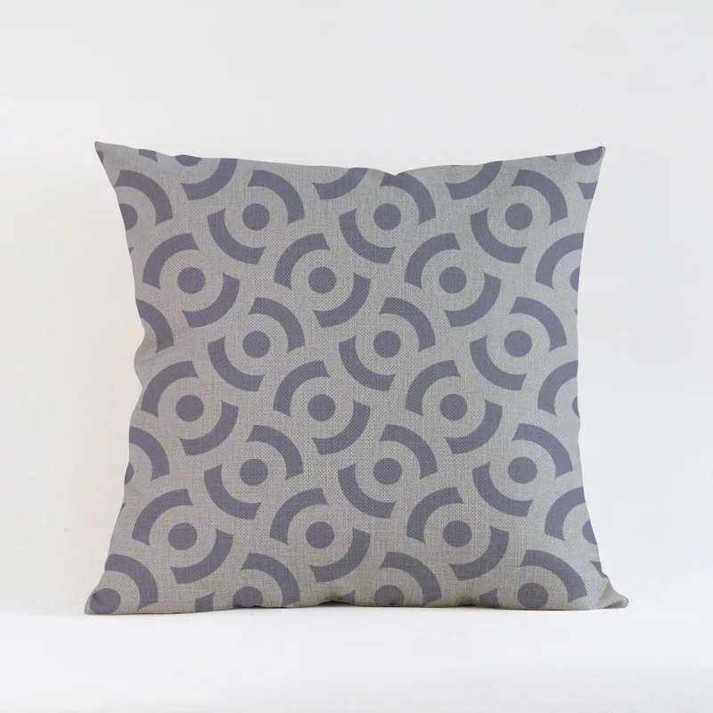 Квадратный чехол для подушки в скандинавском стиле с геометрическим рисунком