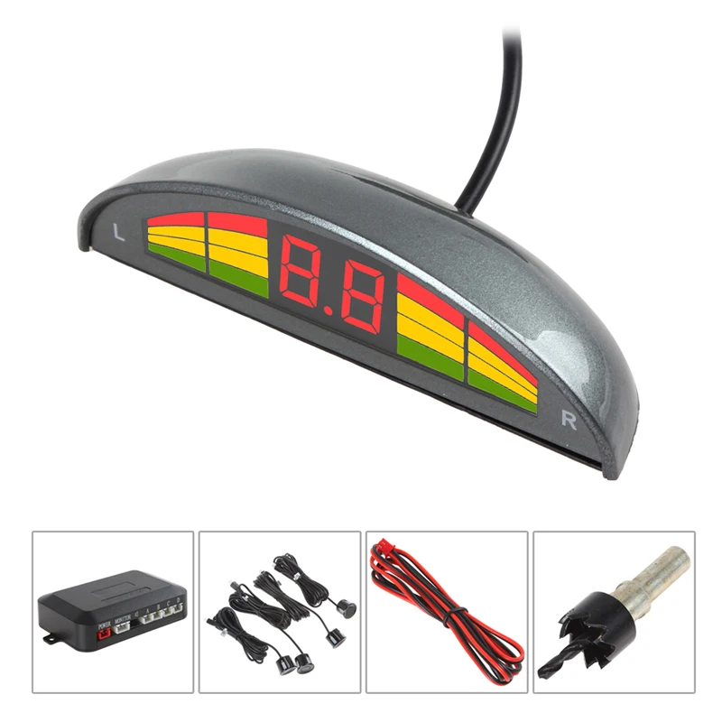 

Easy Install Vehicle Intelligent Digital LED Display 4-Sensor Parking System with Car Cigaratte