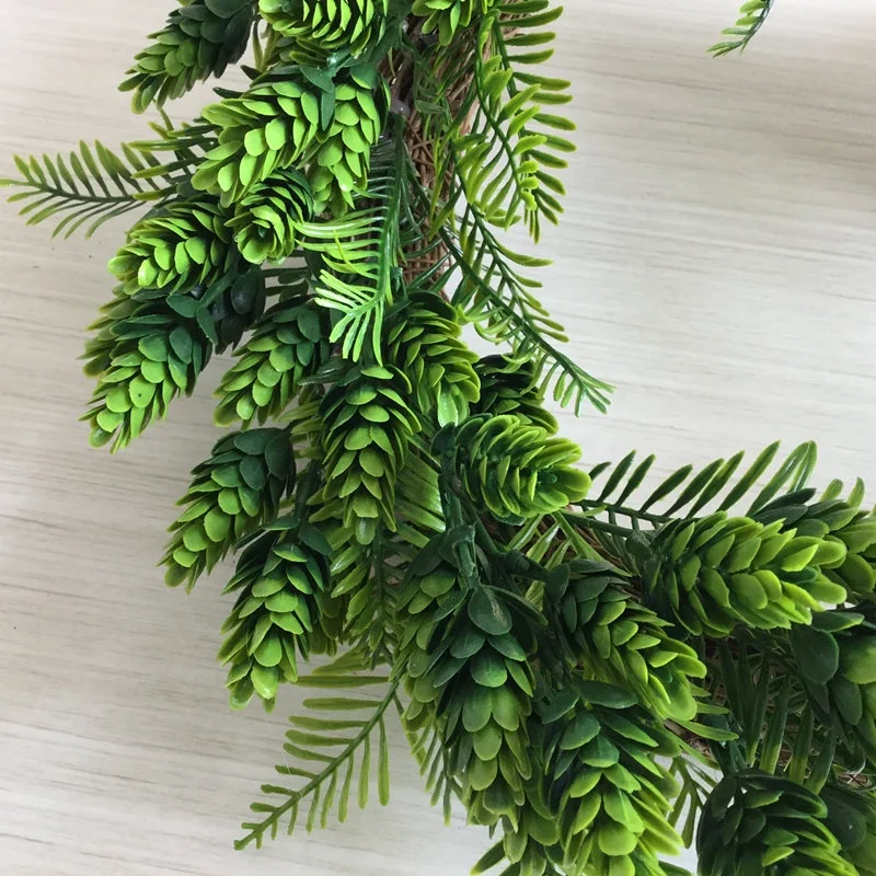 Искусственные зеленые листья 15 дюймов основа для грейфера Рождественская