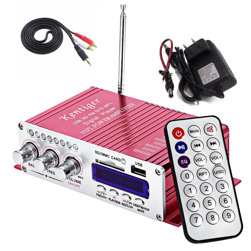 Для Авто Мото USB FM аудио стерео усилитель радио MP3 Динамик светодио дный Hi Fi 2