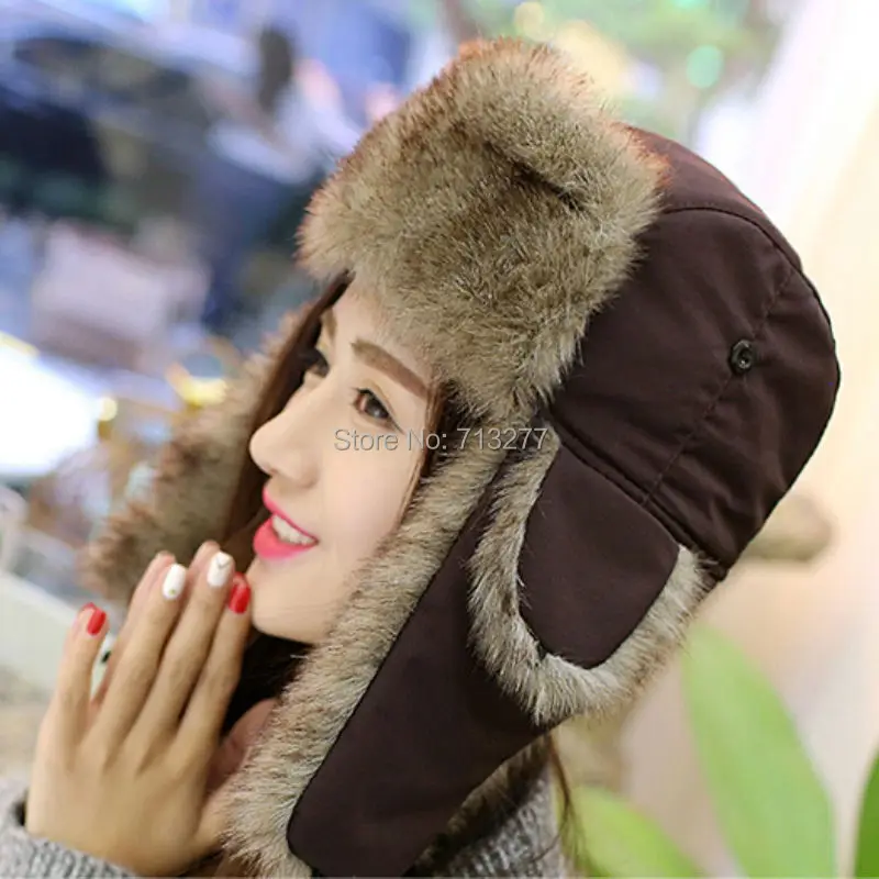 HT412 модная Русская Шапка унисекс оптовая продажа однотонная шапка охотник теплая