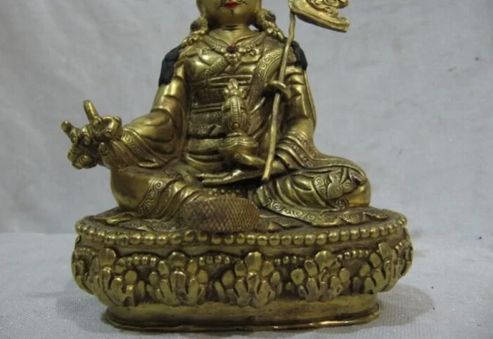 USPS to USA S2797 Tibet temple 100% Pure Bronze 24K master Buddha Statue (B0328) | Дом и сад