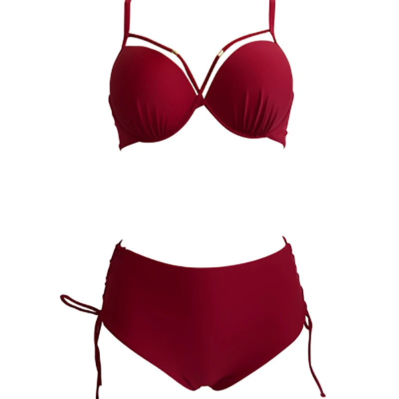 

bikini 2019 Women's sexy swimsuit Bikini Set Underwire women swimwear pink black separate swimsuit women sexy bikini set