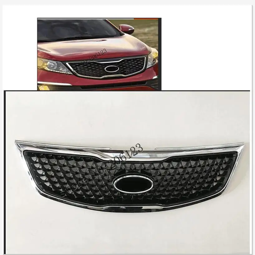 With LOGO Car avant Grill Grille cas avec une bande pour For Kia Sportage 2011- Very good quality