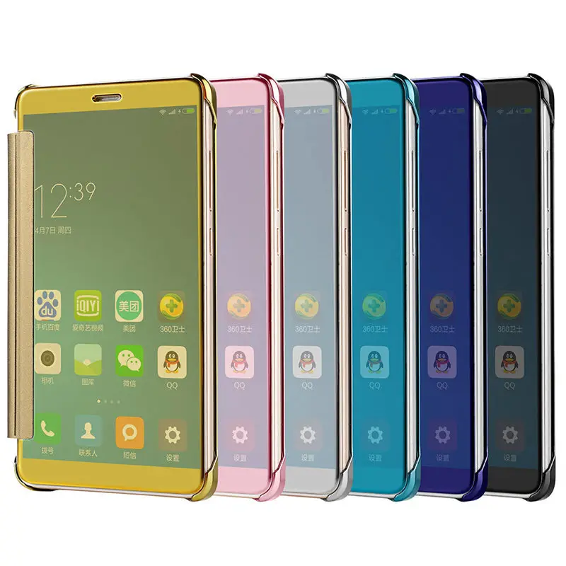 SPCASE Mirror Flip Clear Window Cases For Xiaomi 5S 5 Electroplating Phone Stand Back Cover Redmi 4 Prime Note 4X 3 | Мобильные